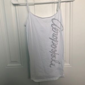 white cami w rhinestones